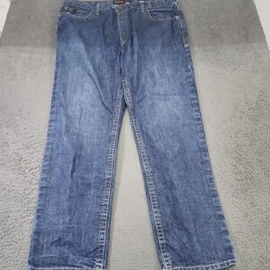 Ariat M3 FR Jeans Mens 44x36 Blue Medium Wash Relaxed Straight Leg Denim
